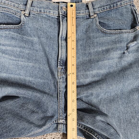 Everlane Jeans Womens 34 Blue The Way High Jean Straight Leg Denim Distressed - Picture 10 of 13